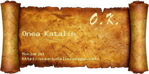 Onea Katalin névjegykártya